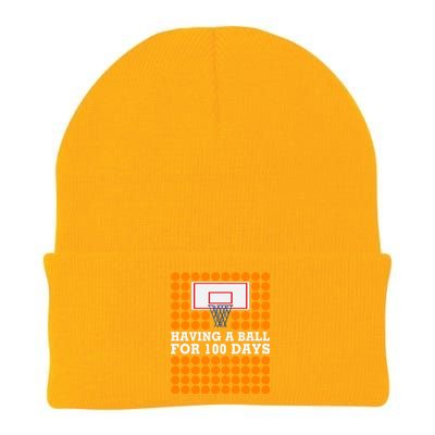 100th Day Of School Basketball Balls 100 Basket Balls Basketball Hoop Knit Cap Winter Beanie