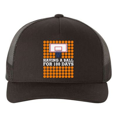 100th Day Of School Basketball Balls 100 Basket Balls Basketball Hoop Yupoong Adult 5-Panel Trucker Hat