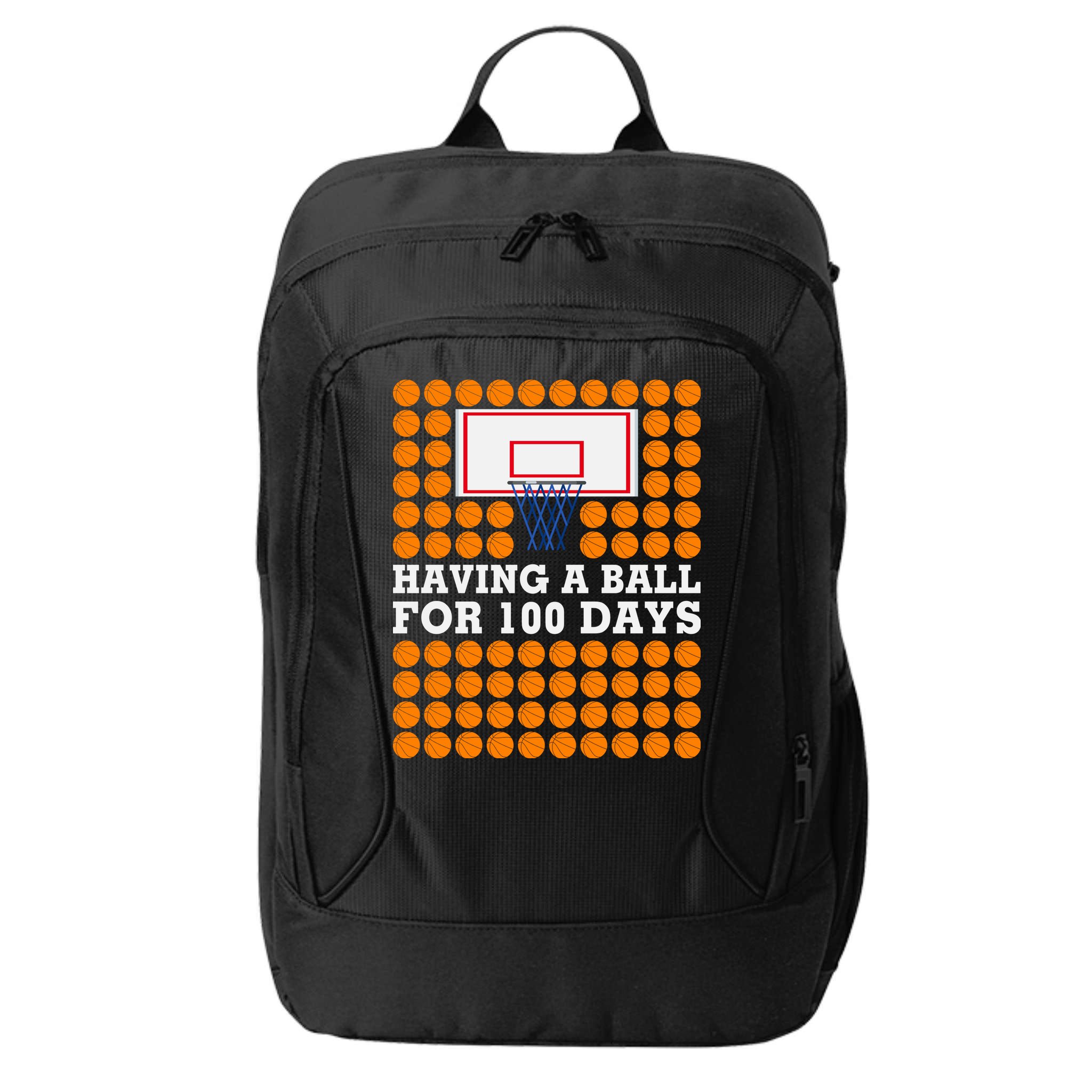 100th Day Of School Basketball Balls 100 Basket Balls Basketball Hoop City Backpack