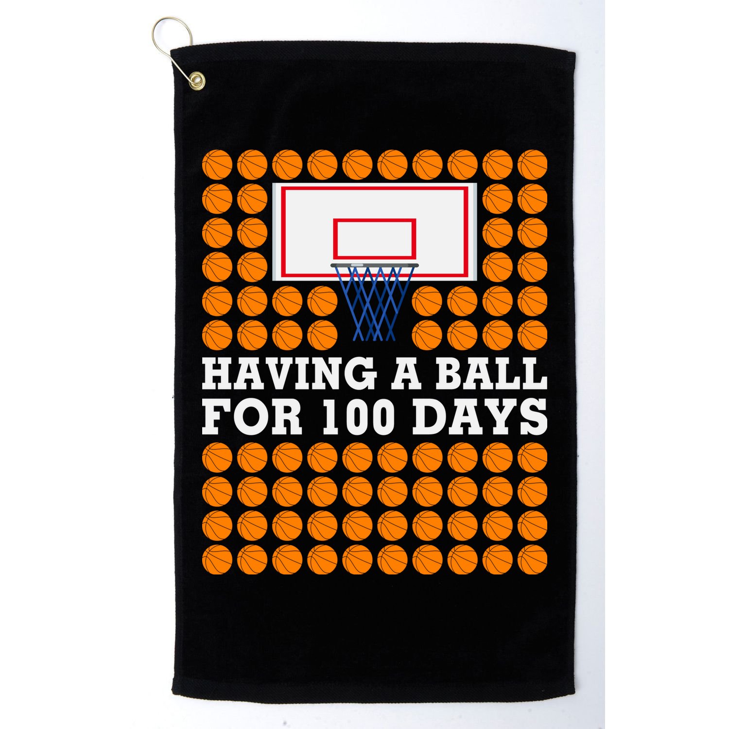 100th Day Of School Basketball Balls 100 Basket Balls Basketball Hoop Golf Towel