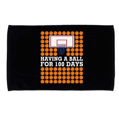 100th Day Of School Basketball Balls 100 Basket Balls Basketball Hoop Microfiber Hand Towel