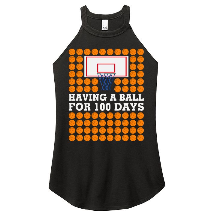 100th Day Of School Basketball Balls 100 Basket Balls Basketball Hoop Women's Perfect Tri Rocker Tank