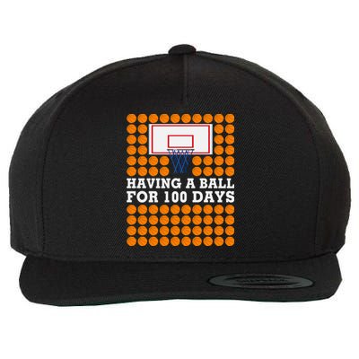 100th Day Of School Basketball Balls 100 Basket Balls Basketball Hoop Wool Snapback Cap