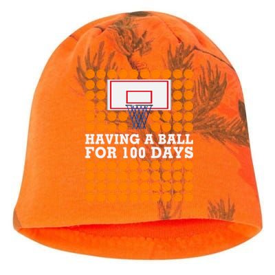 100th Day Of School Basketball Balls 100 Basket Balls Basketball Hoop Kati - Camo Knit Beanie