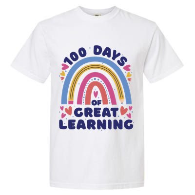 100 Days Of Great Learning School Rainbow Garment-Dyed Heavyweight T-Shirt