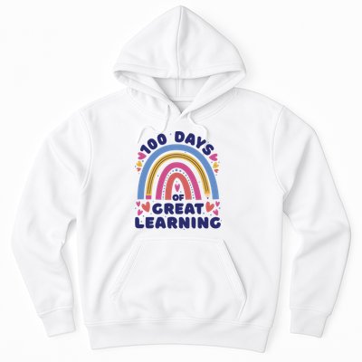 100 Days Of Great Learning School Rainbow Hoodie
