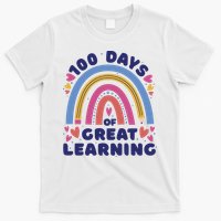 100 Days Of Great Learning School Rainbow T-Shirt