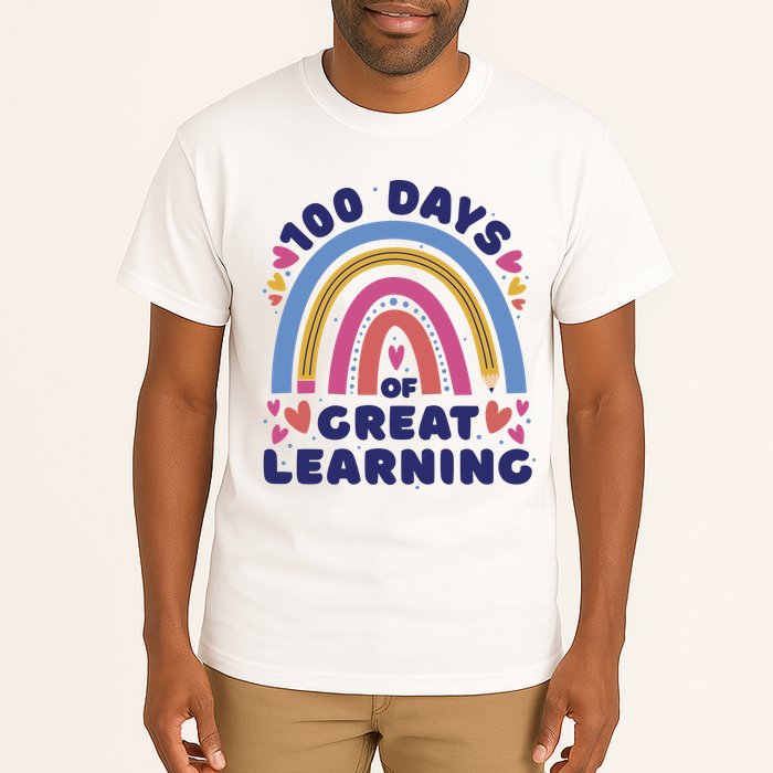 100 Days Of Great Learning School Rainbow Tall T-Shirt
