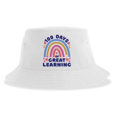 100 Days Of Great Learning School Rainbow Sustainable Bucket Hat