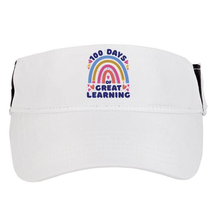 100 Days Of Great Learning School Rainbow Adult Drive Performance Visor