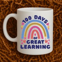 100 Days Of Great Learning School Rainbow Mug