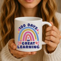 100 Days Of Great Learning School Rainbow Mug