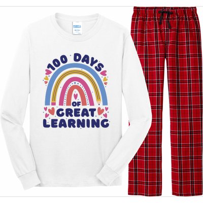 100 Days Of Great Learning School Rainbow Long Sleeve Pajama Set