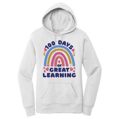 100 Days Of Great Learning School Rainbow Women's Pullover Hoodie