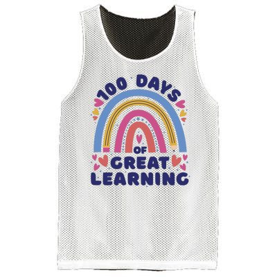 100 Days Of Great Learning School Rainbow Mesh Reversible Basketball Jersey Tank