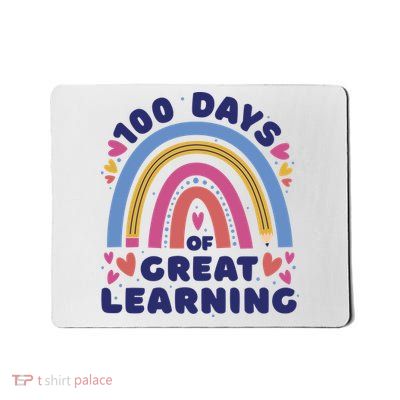 100 Days Of Great Learning School Rainbow Mousepad