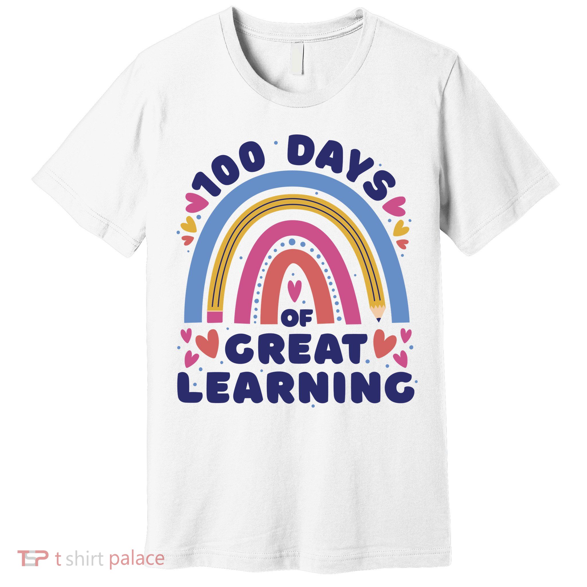 100 Days Of Great Learning School Rainbow Premium T-Shirt