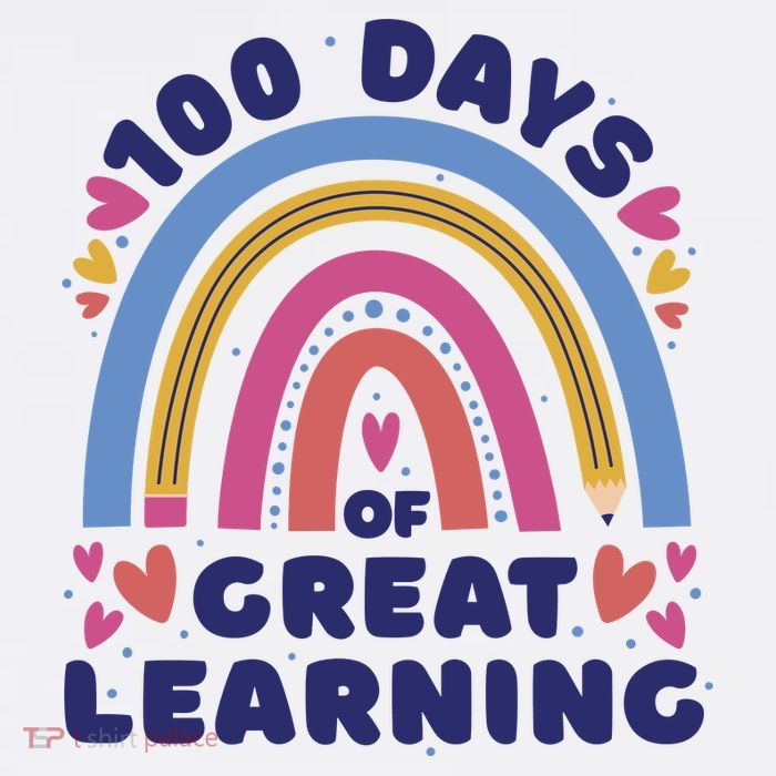 100 Days Of Great Learning School Rainbow Baby Bodysuit