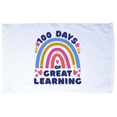 100 Days Of Great Learning School Rainbow Microfiber Hand Towel