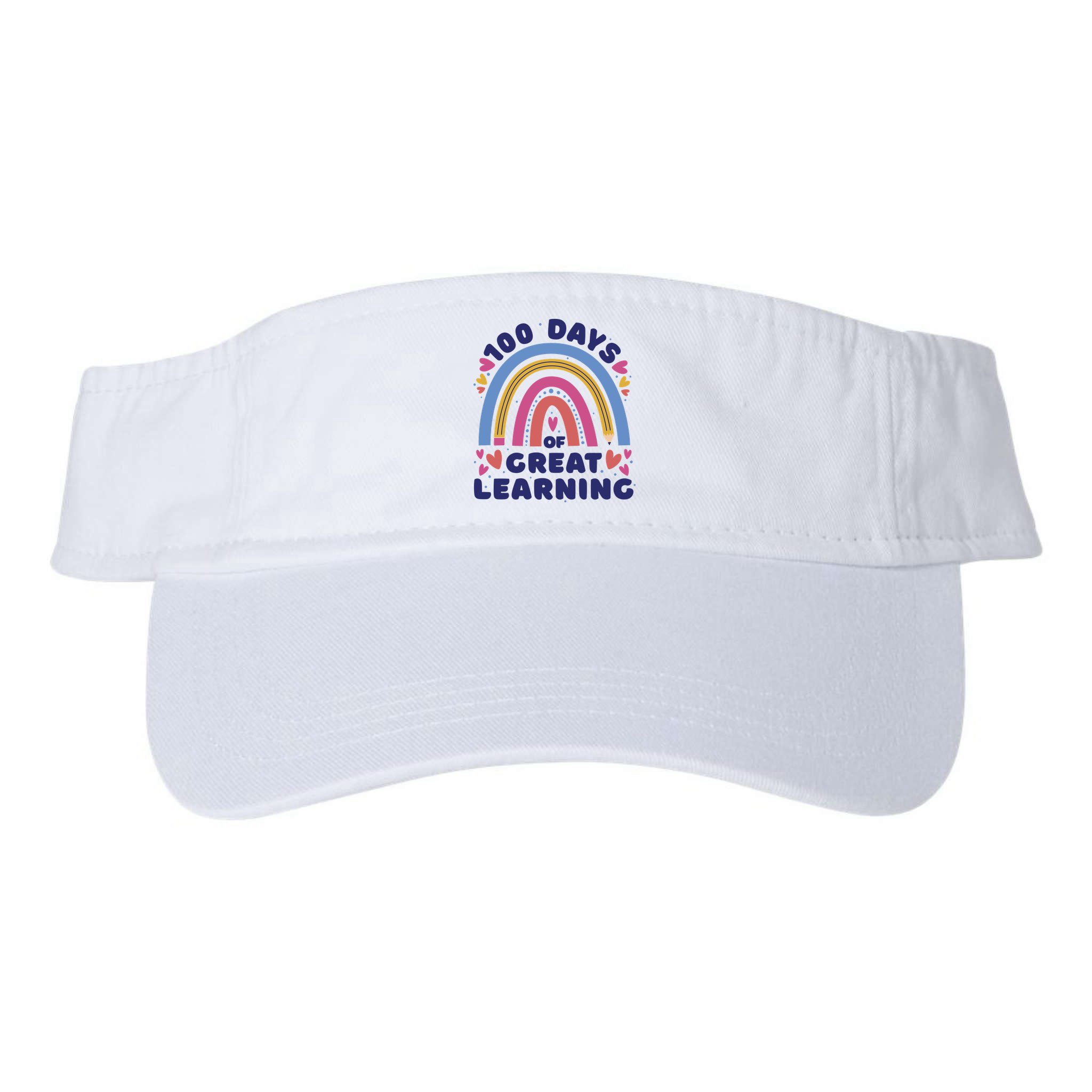 100 Days Of Great Learning School Rainbow Visor
