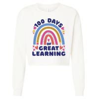 100 Days Of Great Learning School Rainbow Cropped Pullover Crew