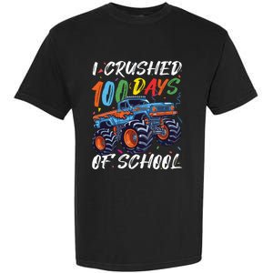 100 Days Of School Monster Truck Students And Teachers Garment-Dyed Heavyweight T-Shirt