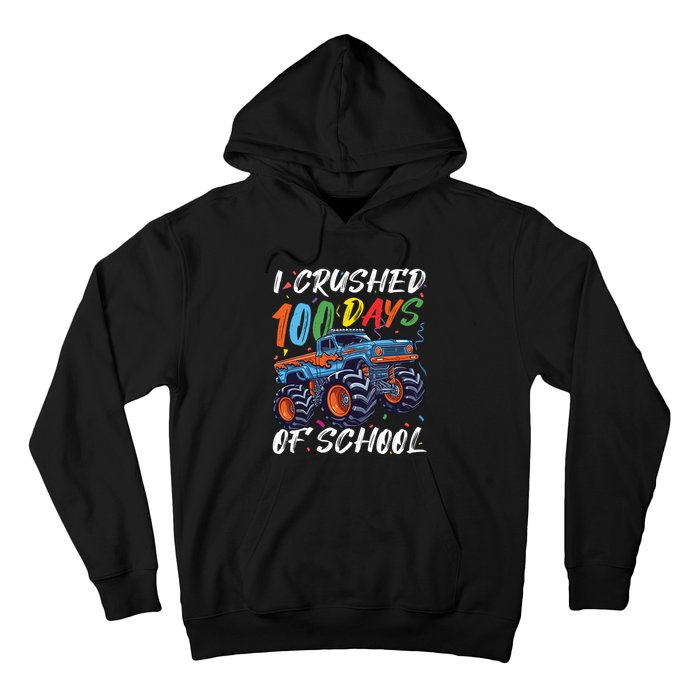 100 Days Of School Monster Truck Students And Teachers Hoodie