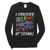 100 Days Of School Monster Truck Students And Teachers Tall Long Sleeve T-Shirt