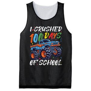 100 Days Of School Monster Truck Students And Teachers Mesh Reversible Basketball Jersey Tank