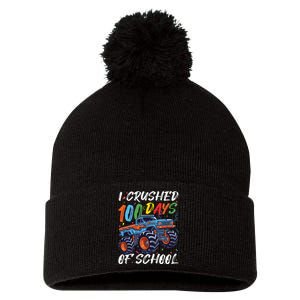 100 Days Of School Monster Truck Students And Teachers Pom Pom 12in Knit Beanie