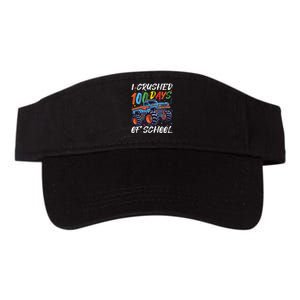 100 Days Of School Monster Truck Students And Teachers Valucap Bio-Washed Visor