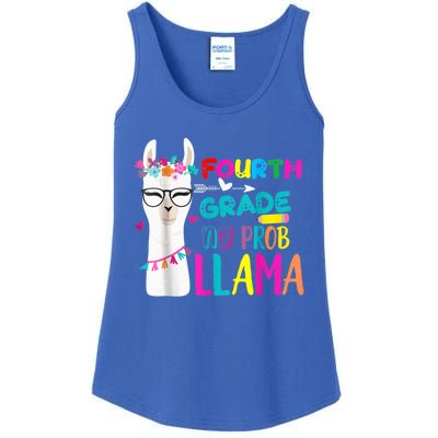 100th Day Of School Teacher Gift 100 Days Smarter No Prob Llama Gift Ladies Essential Tank