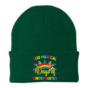 100th Day of Kindergarten For Girls 100 Magical Days Knit Cap Winter Beanie