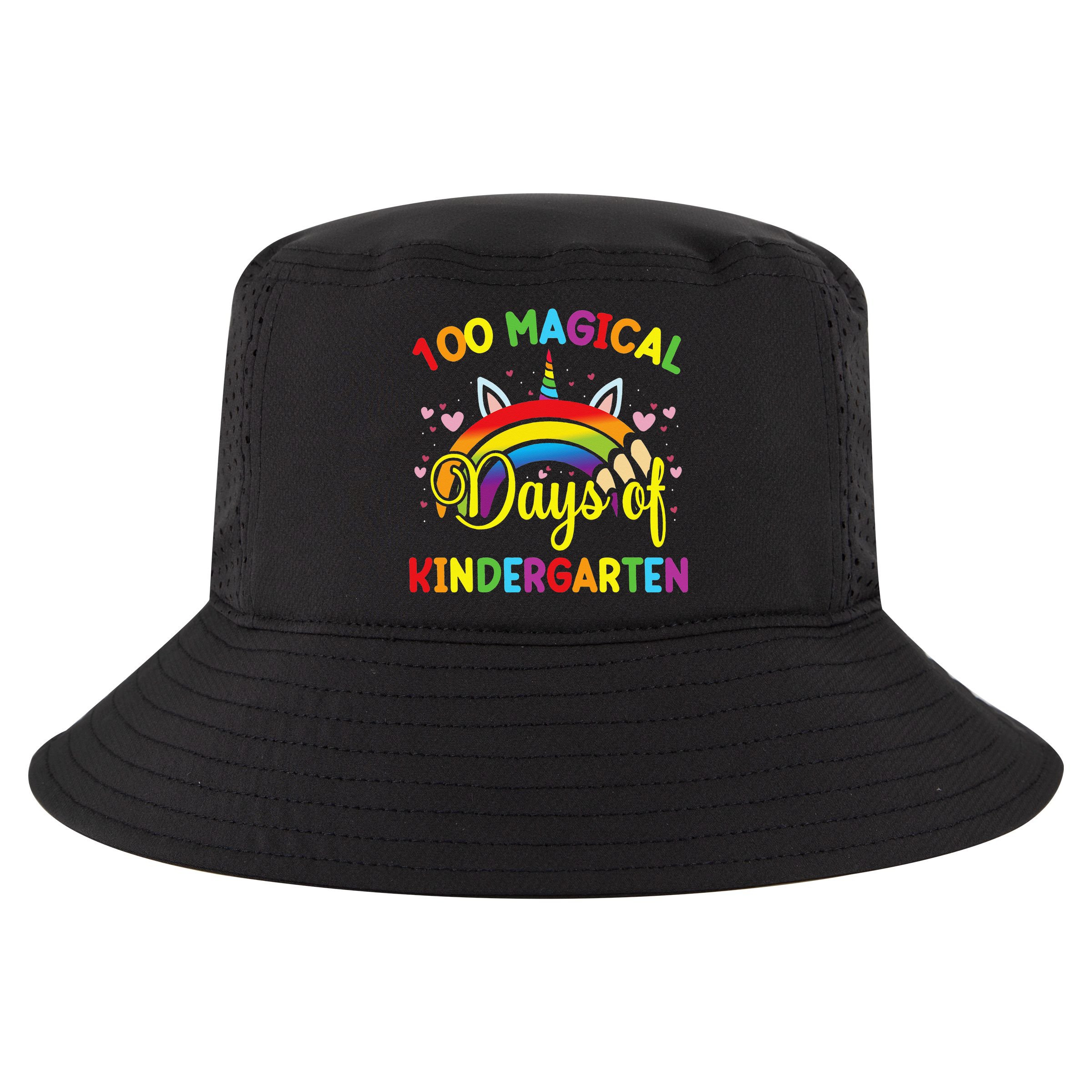 100th Day of Kindergarten For Girls 100 Magical Days Cool Comfort Performance Bucket Hat