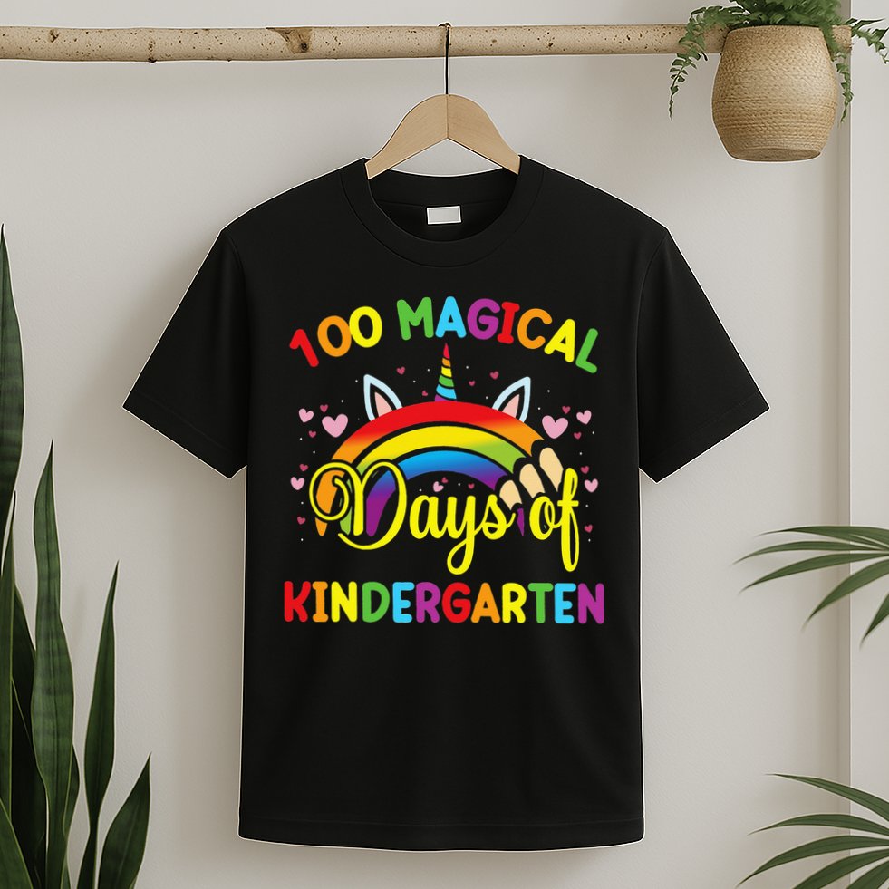 100th Day of Kindergarten For Girls 100 Magical Days T-Shirt