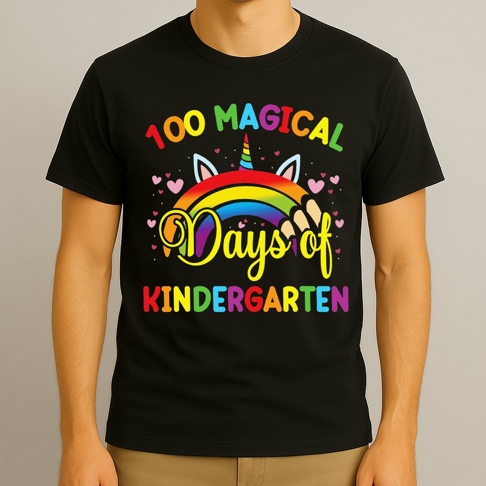 100th Day of Kindergarten For Girls 100 Magical Days T-Shirt