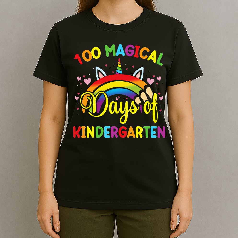 100th Day of Kindergarten For Girls 100 Magical Days T-Shirt