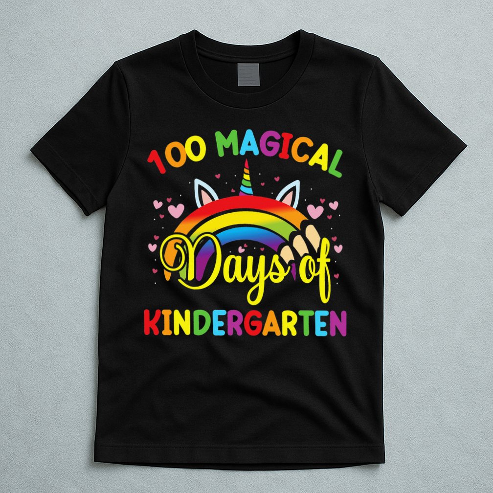 100th Day of Kindergarten For Girls 100 Magical Days T-Shirt