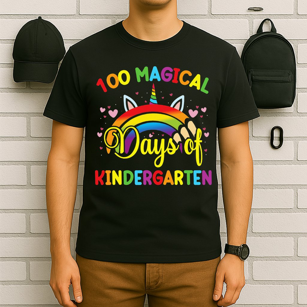 100th Day of Kindergarten For Girls 100 Magical Days T-Shirt