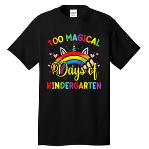 100th Day of Kindergarten For Girls 100 Magical Days Tall T-Shirt