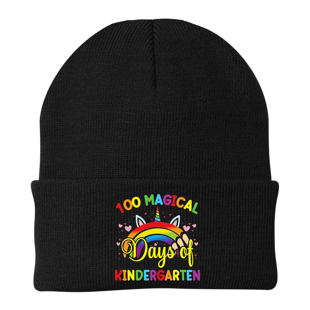 100th Day of Kindergarten For Girls 100 Magical Days Beanie
