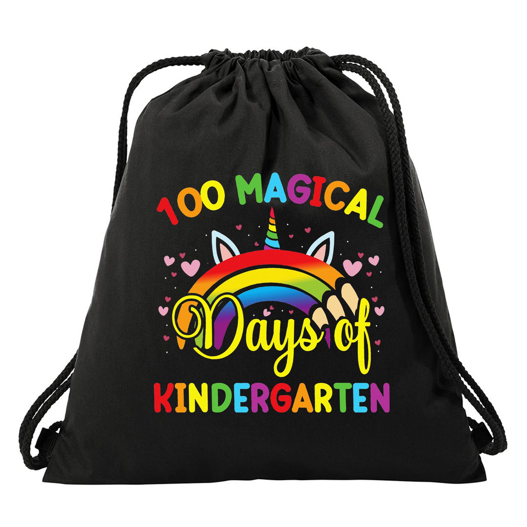 100th Day of Kindergarten For Girls 100 Magical Days Drawstring Bag
