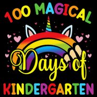 100th Day of Kindergarten For Girls 100 Magical Days Drawstring Bag