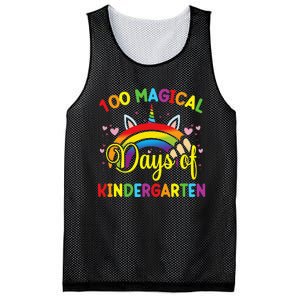 100th Day of Kindergarten For Girls 100 Magical Days Mesh Reversible Basketball Jersey Tank