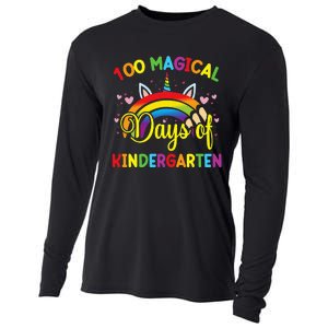 100th Day of Kindergarten For Girls 100 Magical Days Cooling Performance Long Sleeve Crew