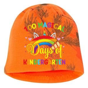 100th Day of Kindergarten For Girls 100 Magical Days Kati - Camo Knit Beanie