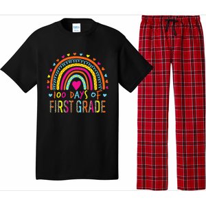 100 Days Of First Grade Leopard Rainbow 100th Day Of School Pajama Set