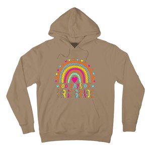 100 Days Of First Grade Leopard Rainbow 100th Day Of School Hoodie