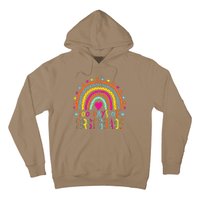 100 Days Of First Grade Leopard Rainbow 100th Day Of School Hoodie