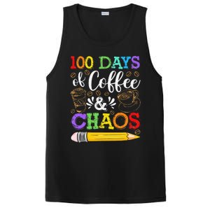 100 Days Of Coffee & Chaos 100th Day School Teacher Gift PosiCharge Competitor Tank